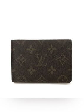 AUTH Louis Vuitton Wallet Monogram Porte 2 Pass Card Case Authentic LV